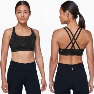 lululemon Energy Black Camo Sports Bra